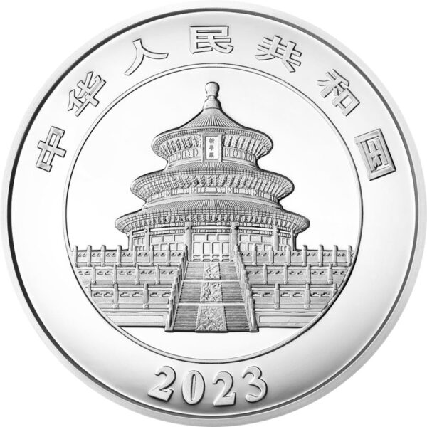 Silber Silbermünze Silvercoin Coin Panda China Chinapanda 2023 150g Coloriertemünze coloriert pecunia